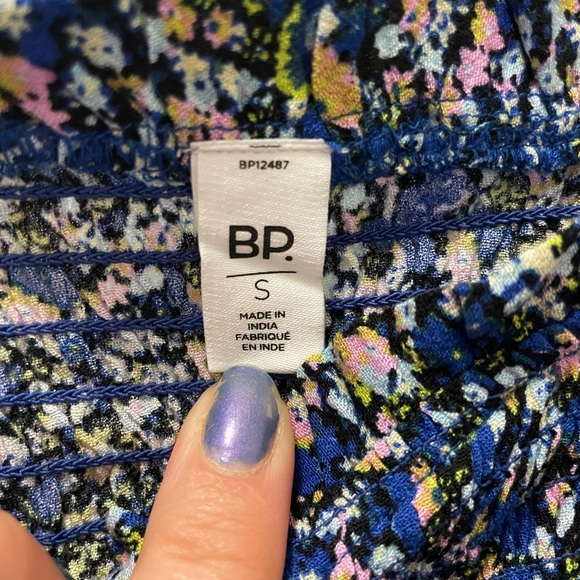 Women’s blue confetti crop top. Size S BP spaghetti strap - Picture 5 of 6